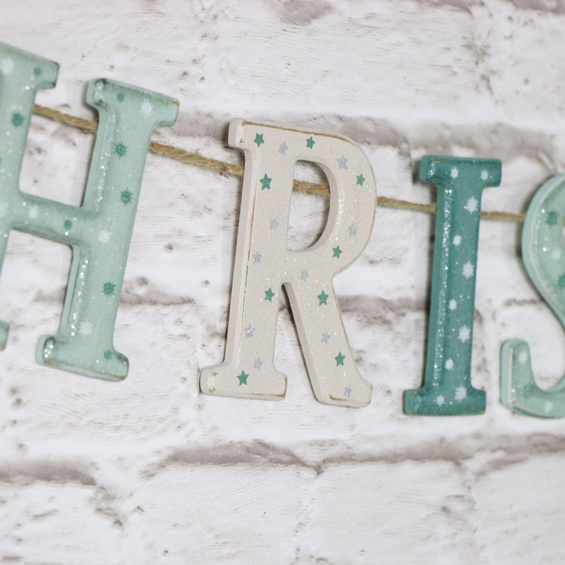 Hanging Christmas Letters Garland 