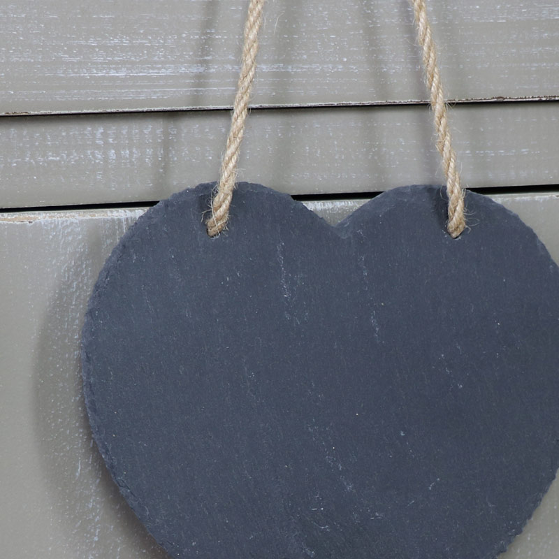 Heart Shape Grey Slate Memo Board