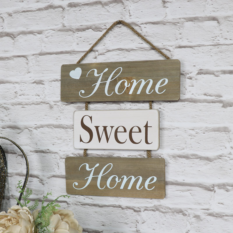 039 Home Sweet Hanging Wall Plaque - Home Sweet Wall Hanging