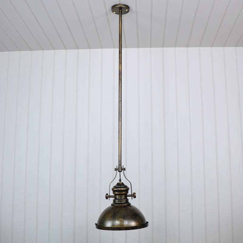 Industrial Gold Ceiling Pendant Light Fitting Melody Maison