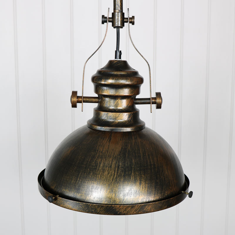 Industrial Gold Ceiling Pendant Light Fitting