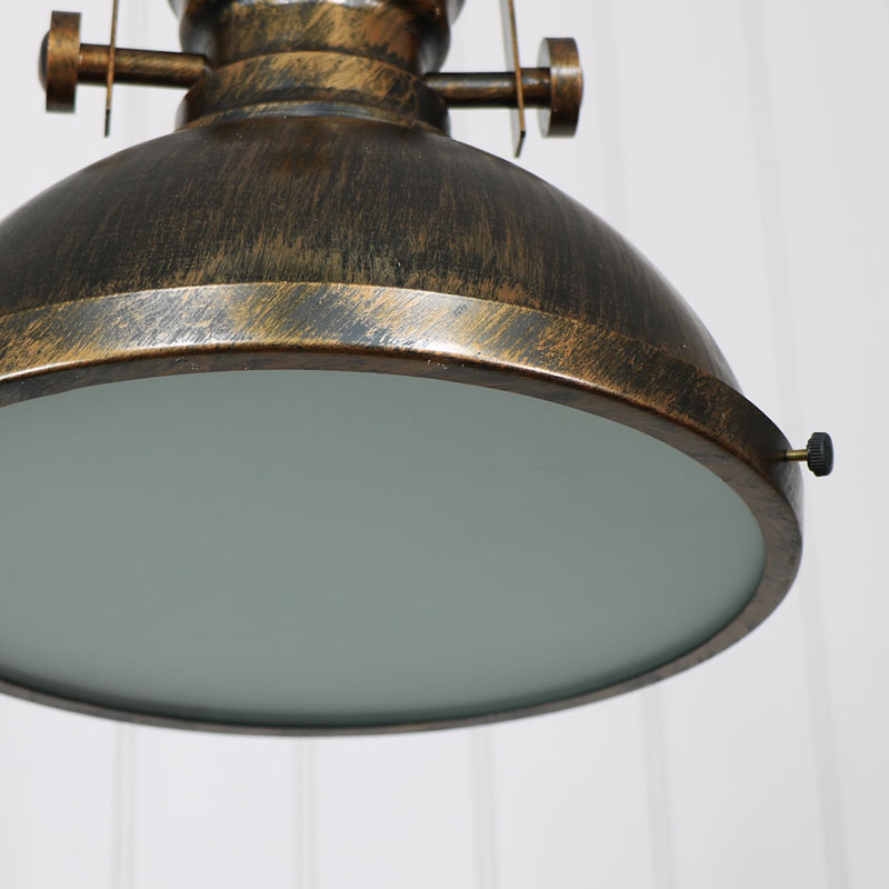 Industrial Gold Ceiling Pendant Light Fitting
