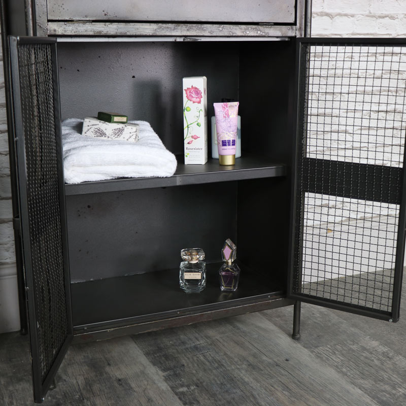 Industrial Mesh Fronted Storage Cabinet