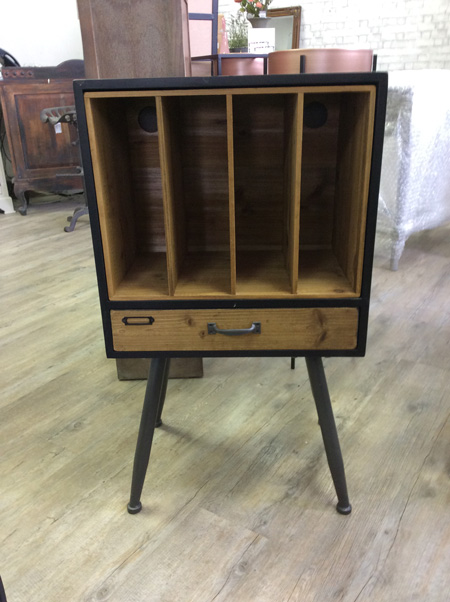Industrial Retro Style Vinyl Record Storage Cabinet DAMAGED SECOND 4093