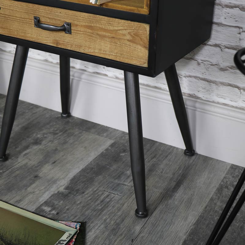 Industrial Retro Style Vinyl Record Storage Cabinet DAMAGED SECOND 4093