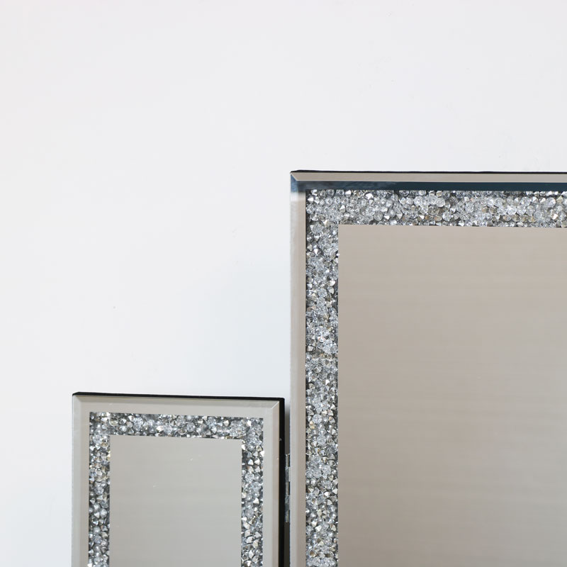 Jewelled Triple Dressing Table Mirror