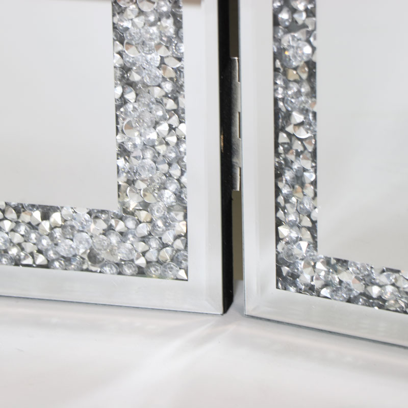 Jewelled Triple Dressing Table Mirror