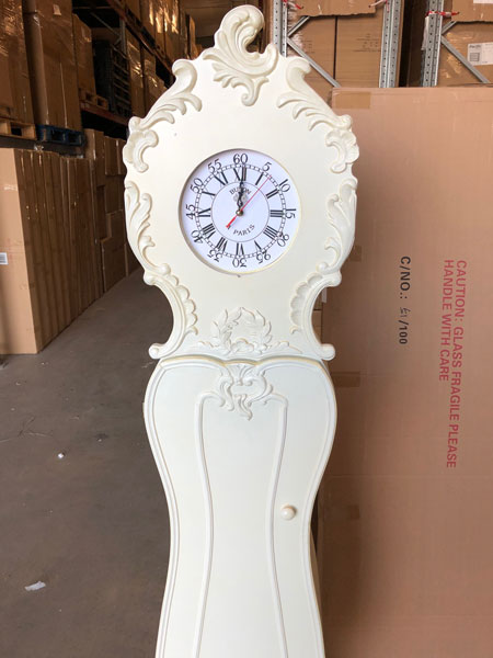 Kensington Range - Cream Ornate Grandfather Clock DAMAGED SECOND 1066