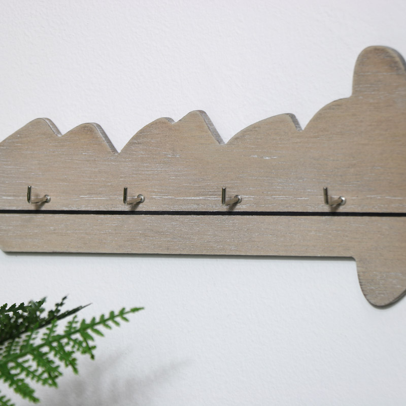 Key Shaped Chalkboard with Hooks