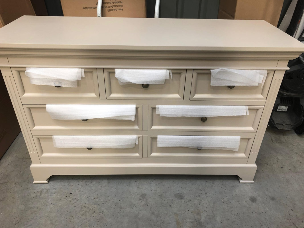 Large Grey 7 Drawer Chest of Drawers - Daventry Taupe-Grey Range DAMAGED SECOND ITEM 1031