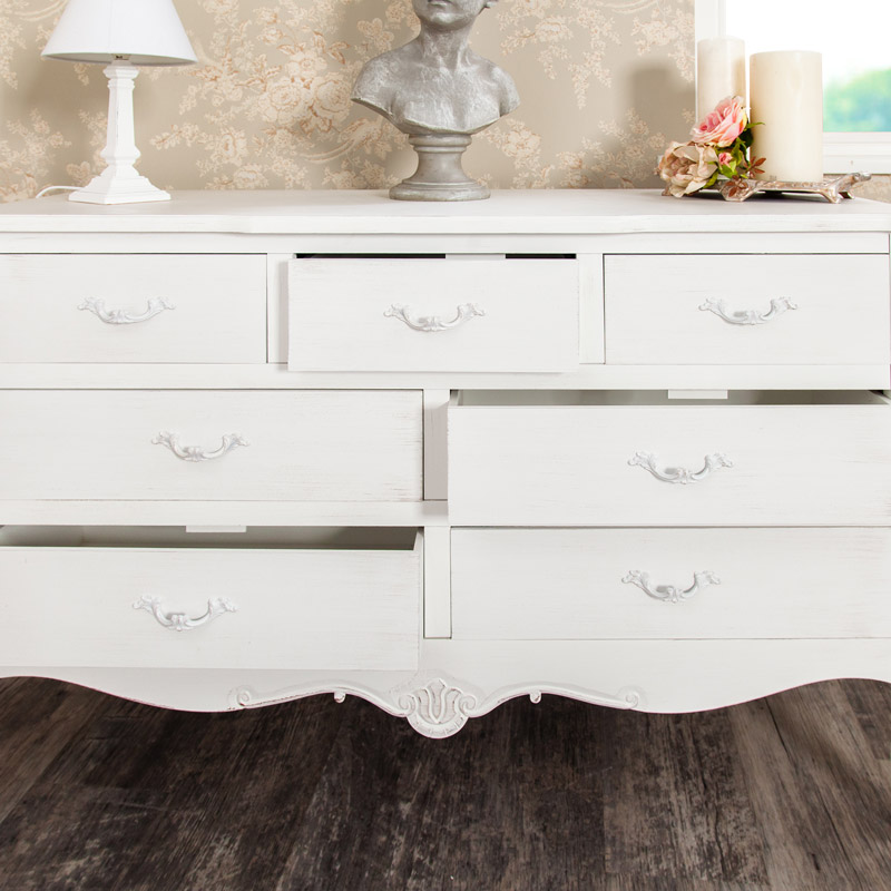 Large White Chest of Drawers - Jolie Range