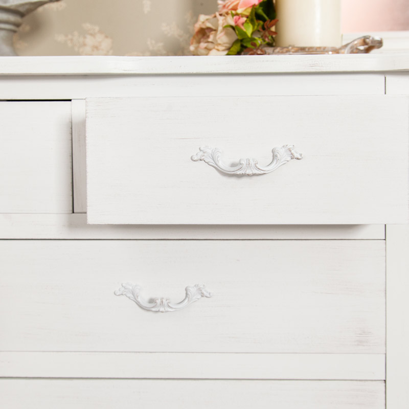 Large White Chest of Drawers - Jolie Range