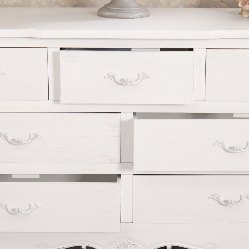 Large White Chest of Drawers - Jolie Range