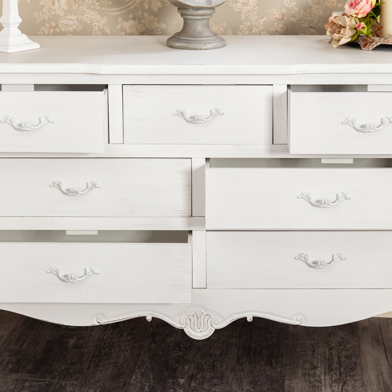 Large White Chest of Drawers - Jolie Range