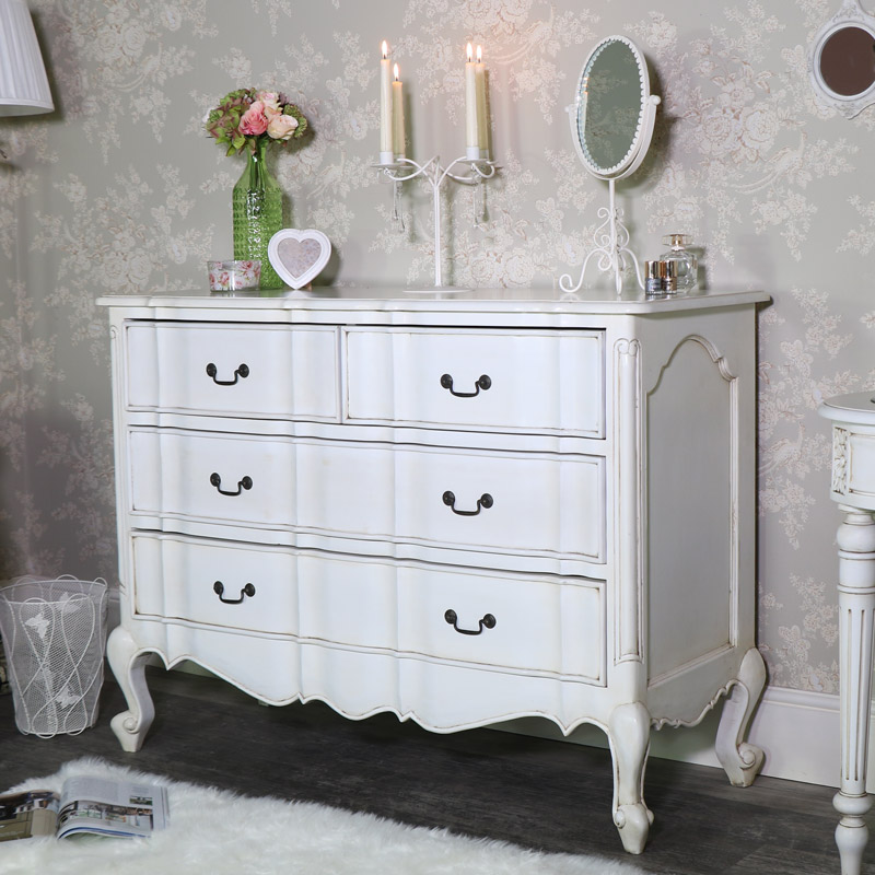 Large Cream Vintage Chest of Drawers - Limoges Range