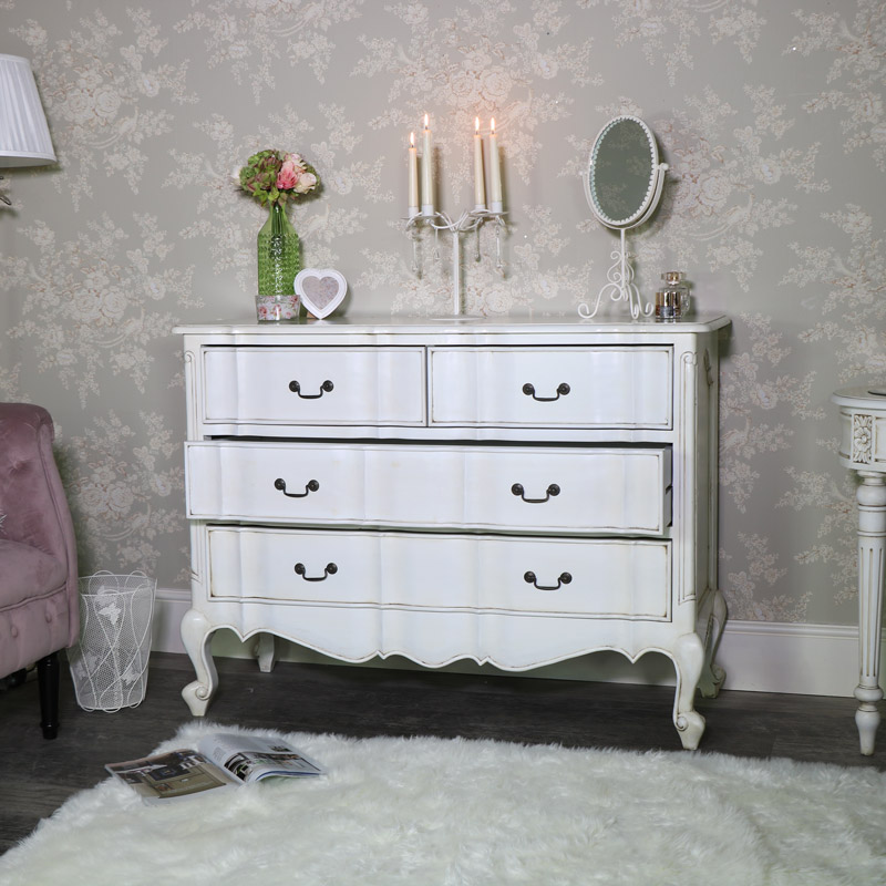 Large Cream Vintage Chest of Drawers - Limoges Range