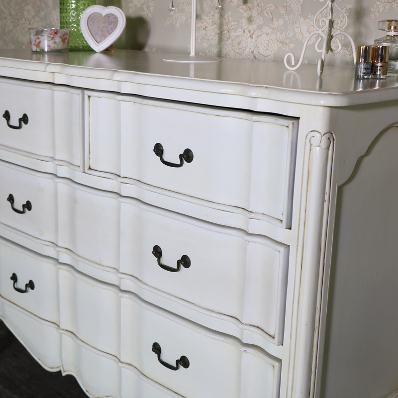 Large Cream Vintage Chest of Drawers - Limoges Range