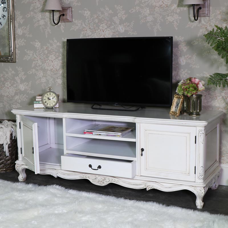Large Rococo style Cream TV stand - Limoges Range