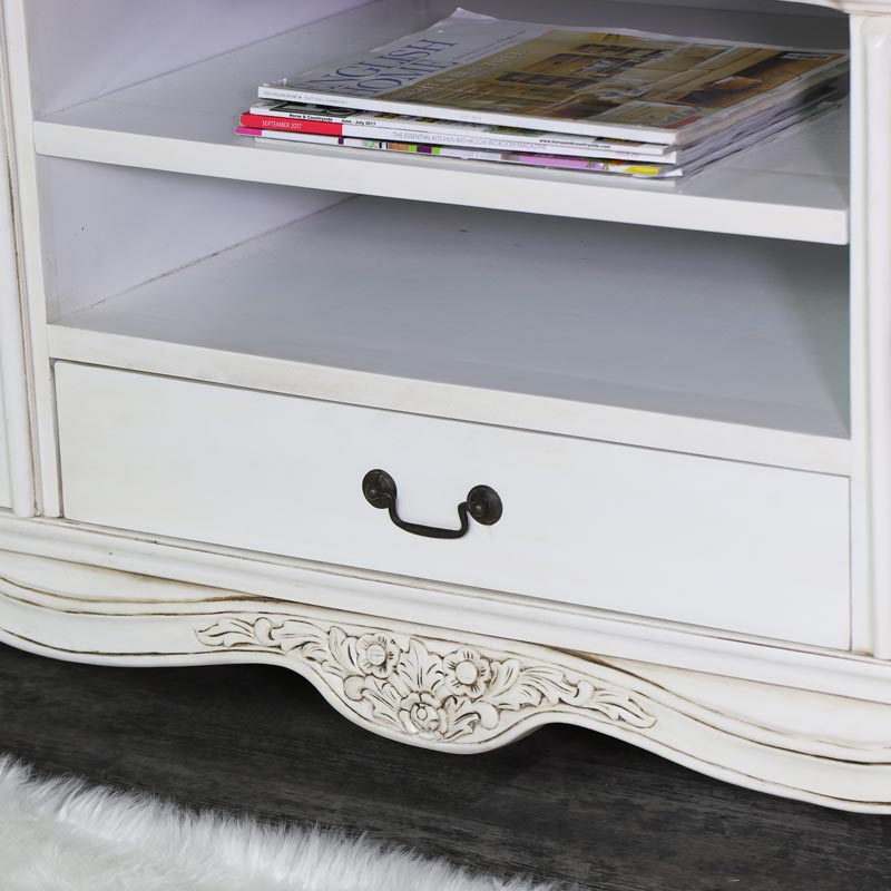 Large Rococo style Cream TV stand - Limoges Range