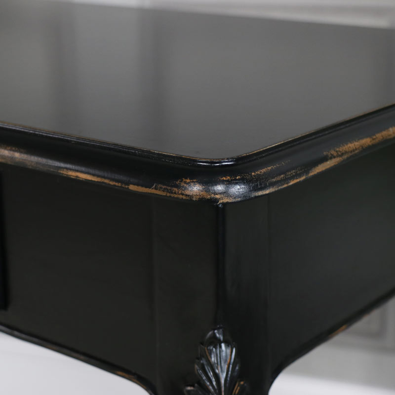 Large Black 3 Drawer Console Table Pierre Range Melody Maison Large Black 3 Drawer Console Table, Large Black Console Table With Drawers