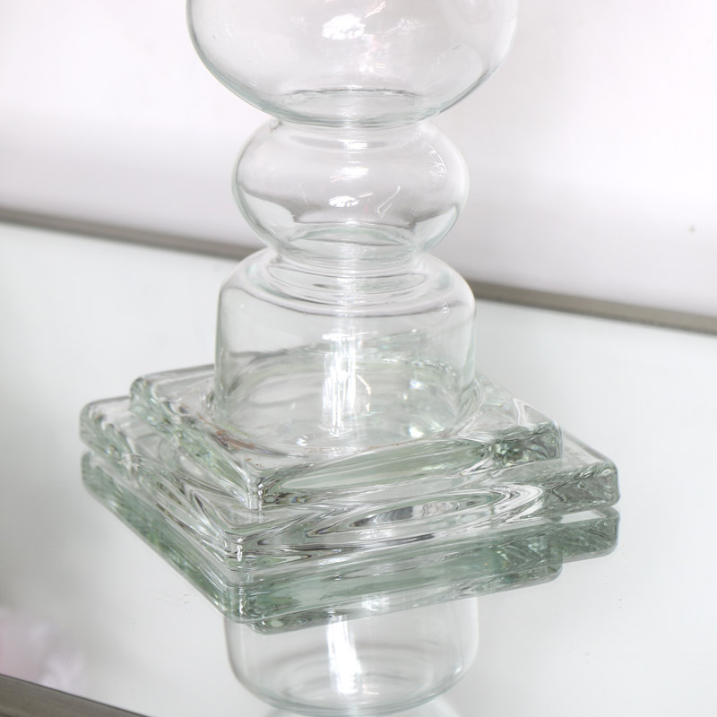 Large Glass Candlestick