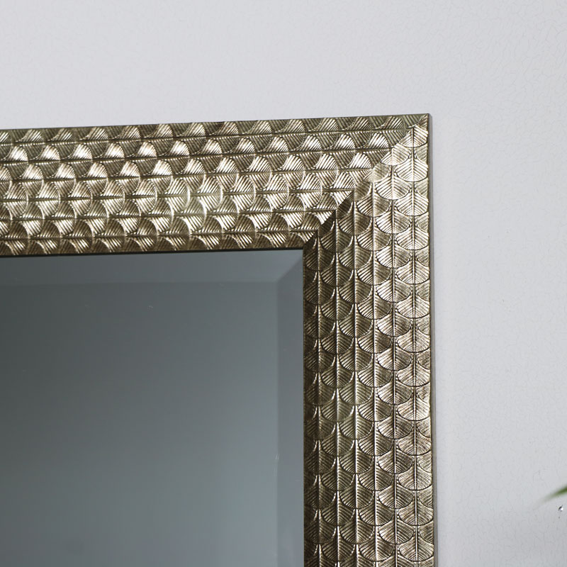 Large Gold Rectangle Deco Mirror  90cm x 120cm