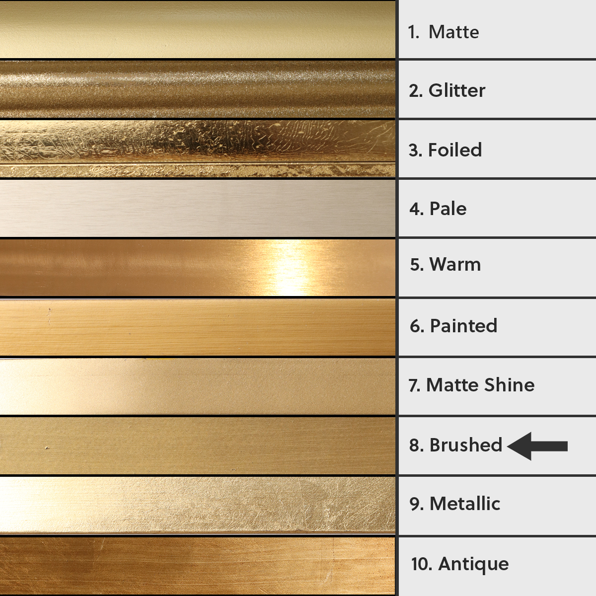 Large Gold Rectangle Mirror 60cm x 140cm