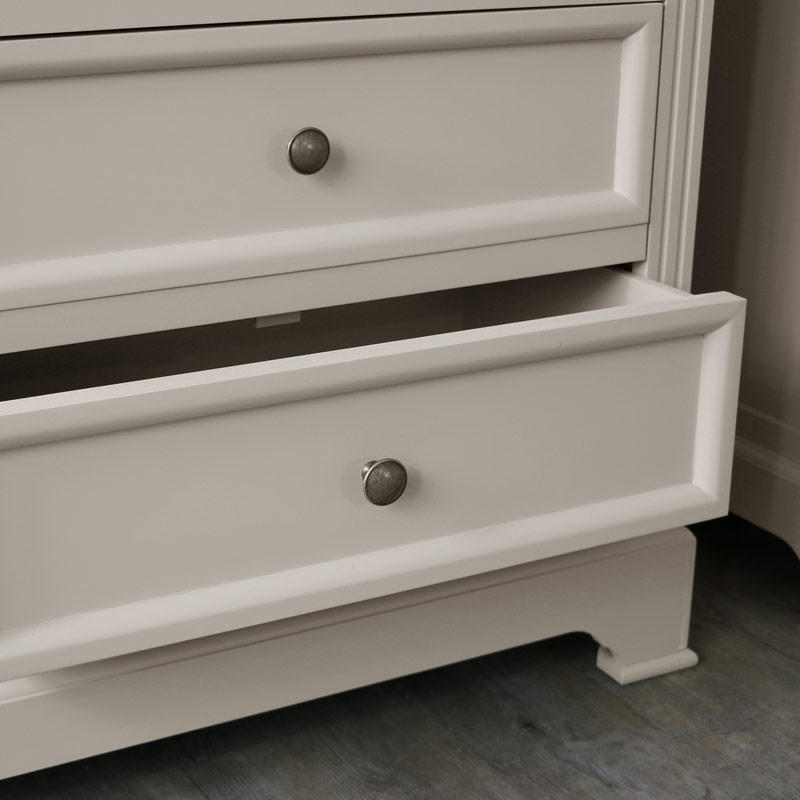 Large Grey 7 Drawer Chest of Drawers - Daventry Taupe-Grey Range DAMAGED SECOND 3762