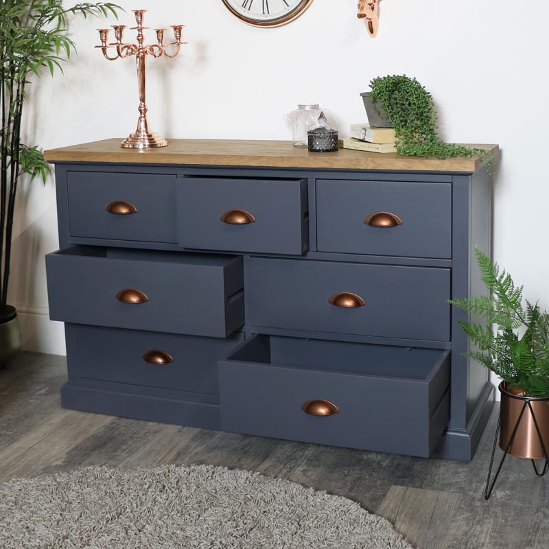 Large Grey Chest of Drawers - Grayson Range EX-SHOWROOM SECOND 3036