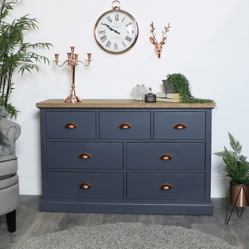 Large Grey Chest of Drawers - Grayson Range EX-SHOWROOM SECOND 3036