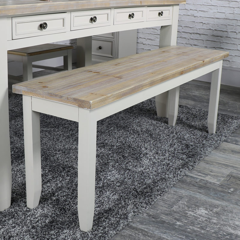 Large Grey Dining Table Bench - Cotswold Range