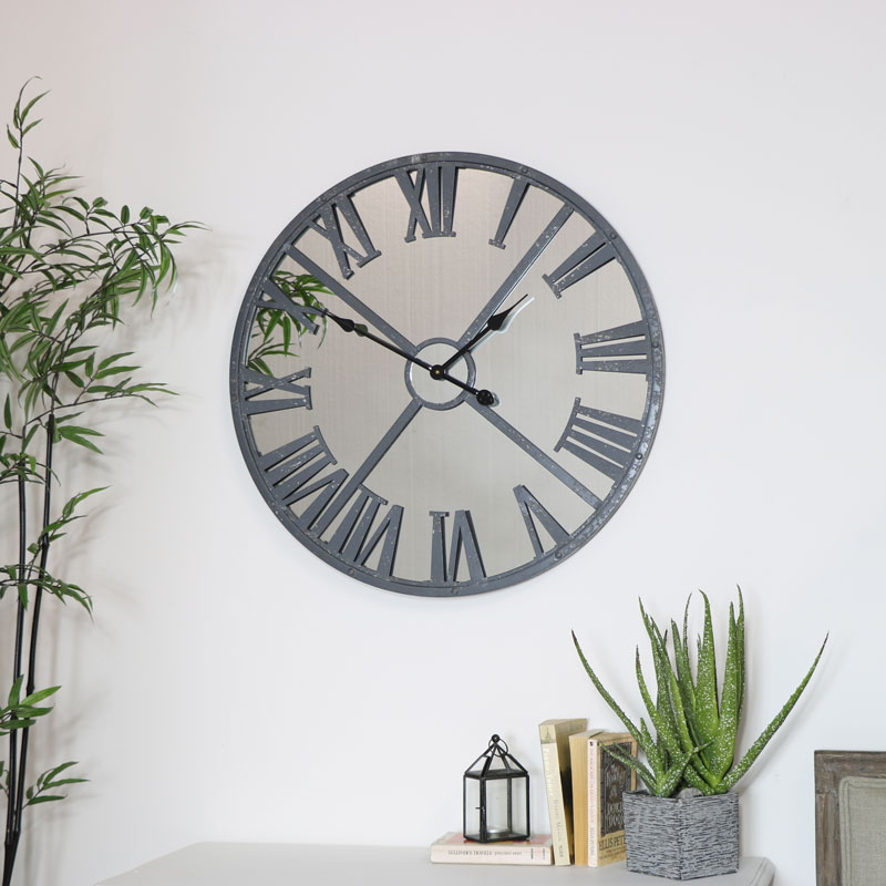 Extra Large Mirror Wall Clocks Uk Wall Design Ideas