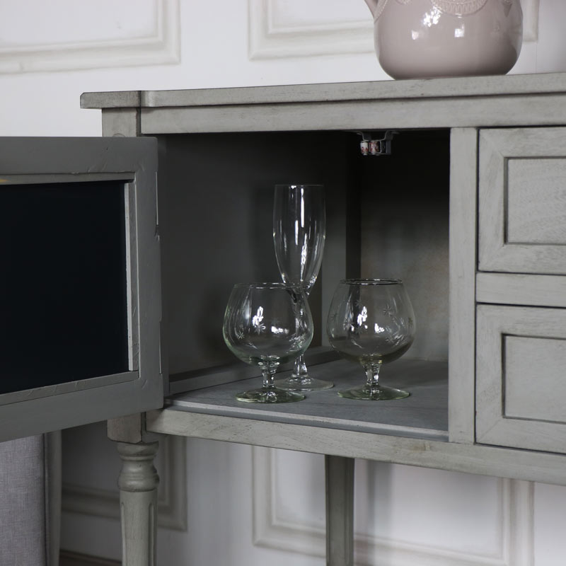 Large Grey Mirrored Sideboard Storage – Vienna Range