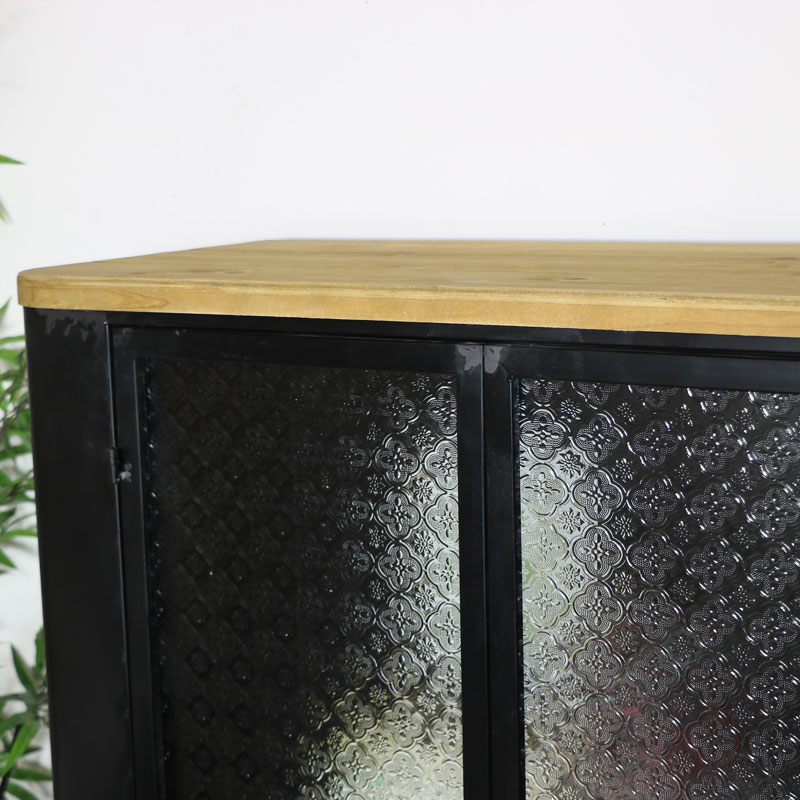 Large Industrial Glass Fronted Cabinet 