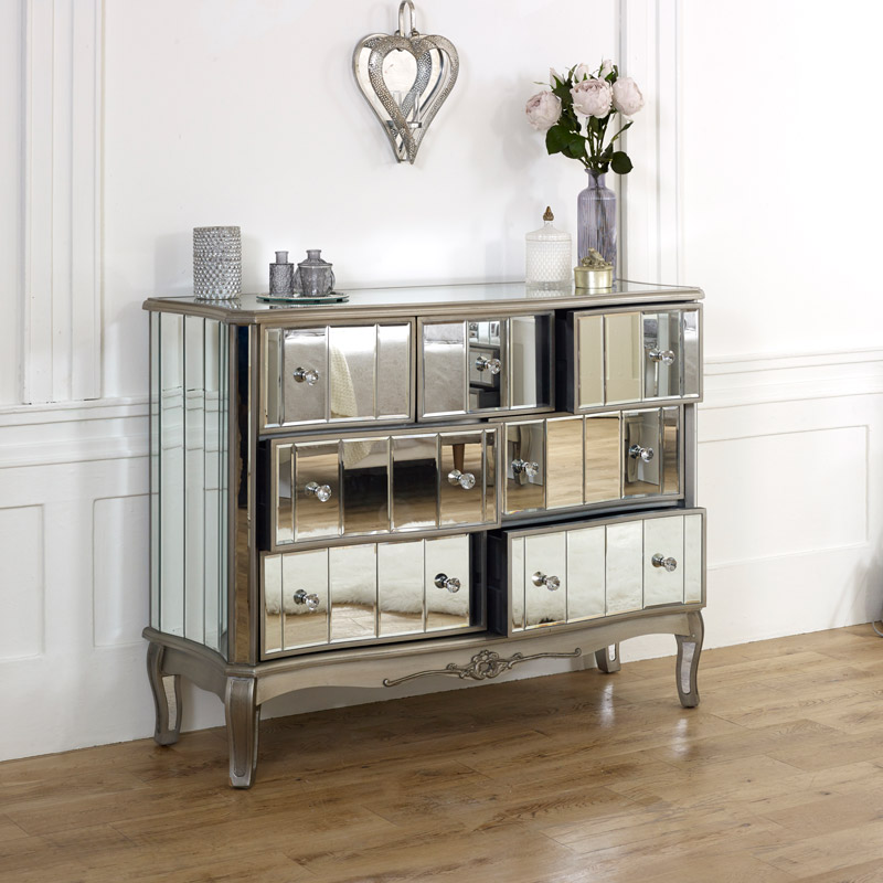 Large Mirrored Chest Of Drawers Tiffany Range - Mirrored Chest Of Drawers The Range Large Mirrored Chest Of Drawers Tiffany Range - Mirrored Chest Of Drawers The Range