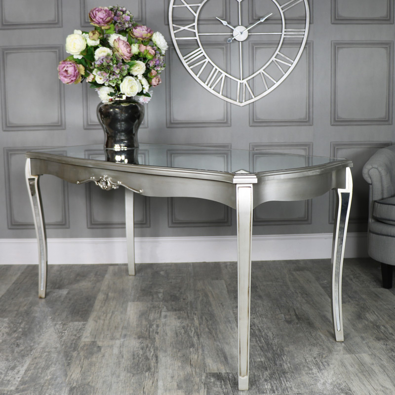 Mirrored Dining Table Range, Mirrored Dining Room Table