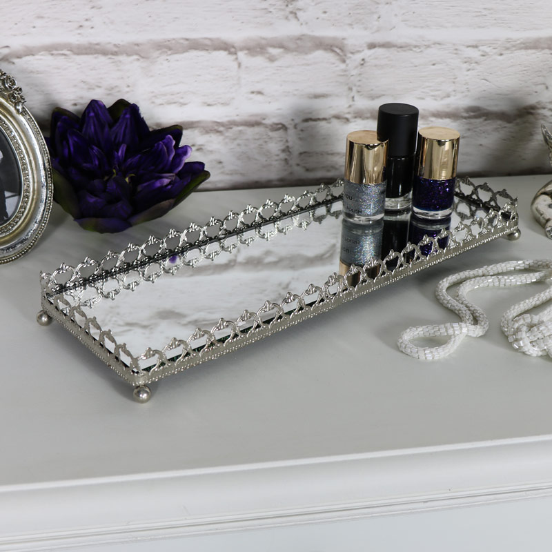 large mirrored tray