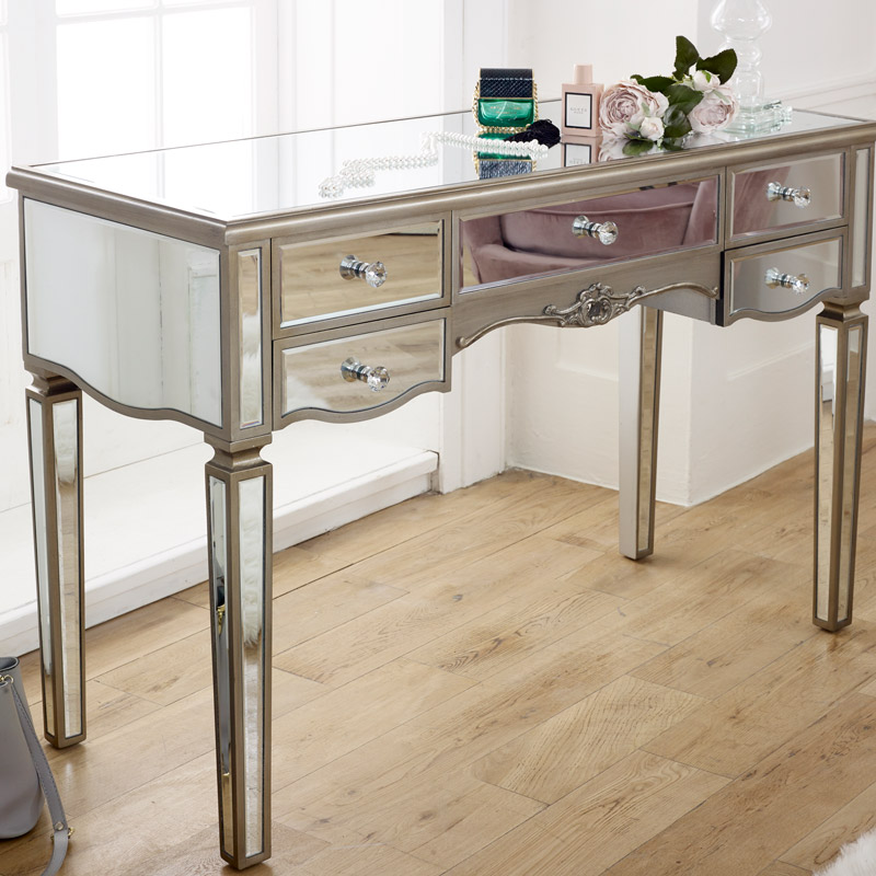 Large Mirrored Dressing Table Tiffany Range Melody Maison