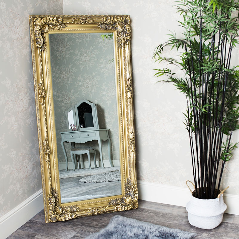 Gold frame mirror deals large