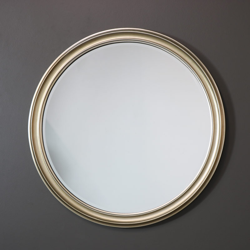 Large Round Silver Wall Mirror 79cm x 79cm