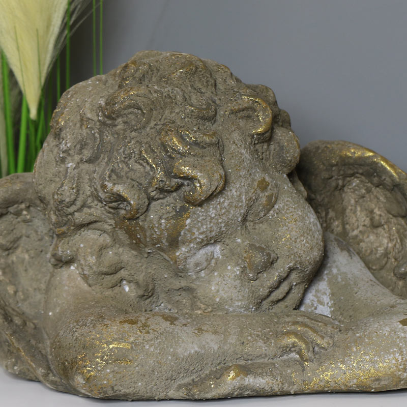 Large Rustic Cherub Bust Ornament