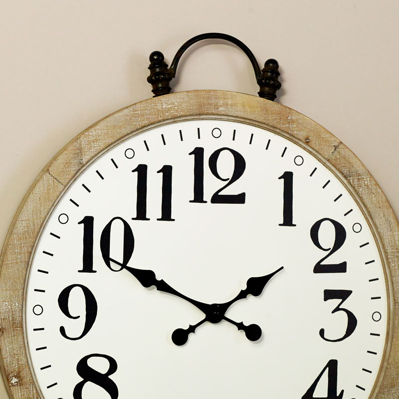 Large Rustic Pocket Watch Wall Clock
