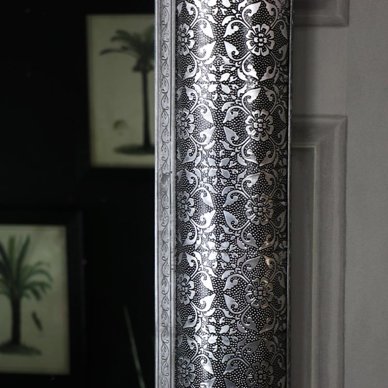 Large Silver Wall Mirror Monique Range Melody Maison