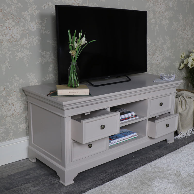 Large Grey TV/Media Cabinet – Daventry Taupe-Grey Range DAMAGED SECOND 3546