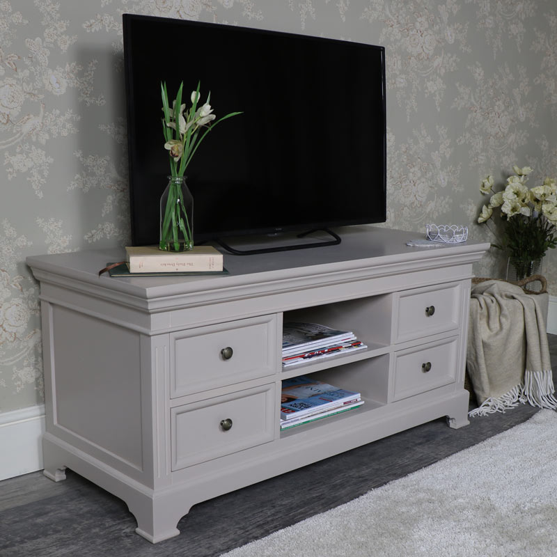 Large Tv Media Cabinet Daventry Grey Range Melody Maison