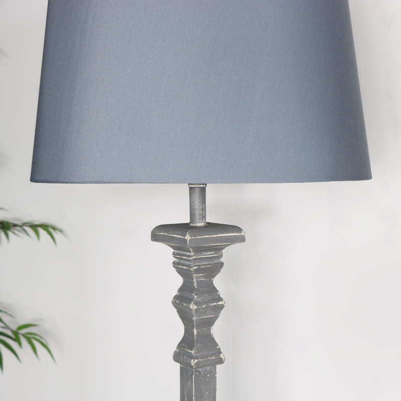 Large Vintage Floor Lamp - Grey