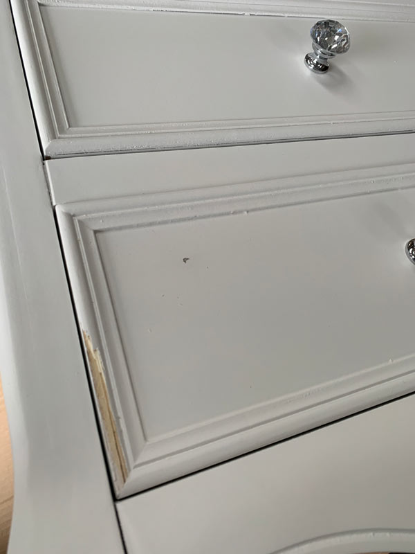 Large White Chest of Drawers - Victoria Range - Damaged Seconds Item