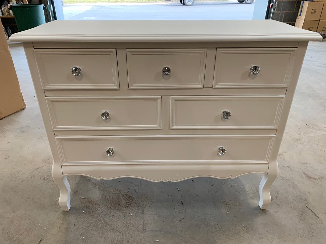 Large White Chest of Drawers - Victoria Range - Damaged Seconds Item 