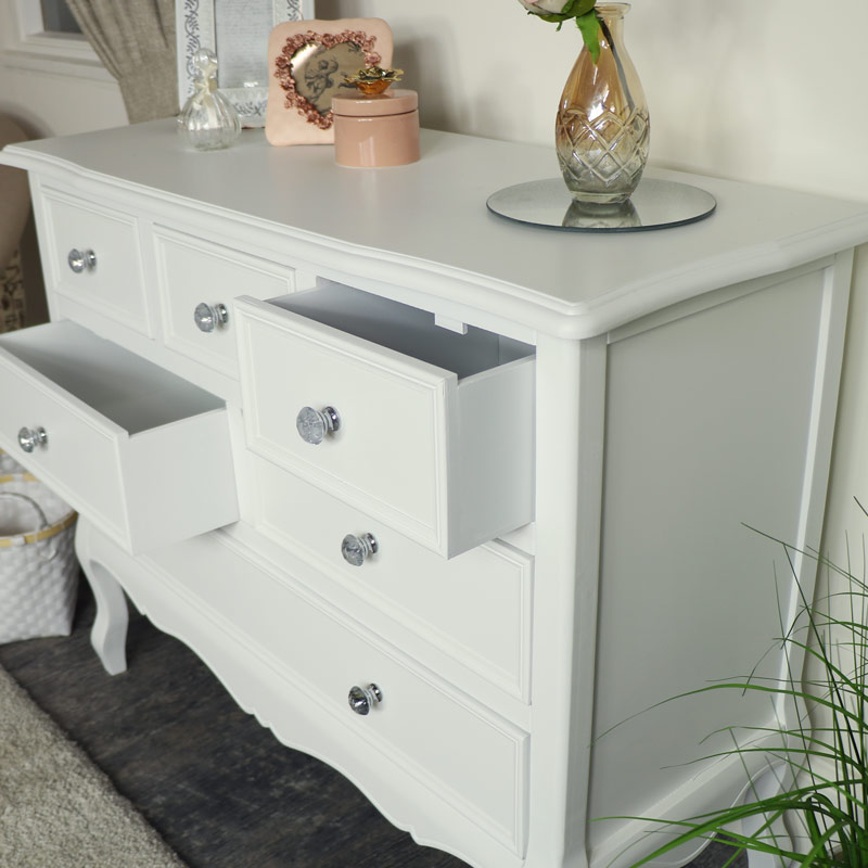 Large White Chest of Drawers - Victoria Range - Damaged Seconds Item 