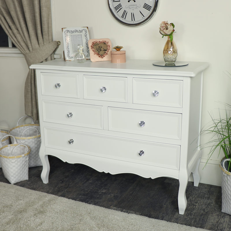 Large White Chest of Drawers - Victoria Range - Damaged Seconds Item